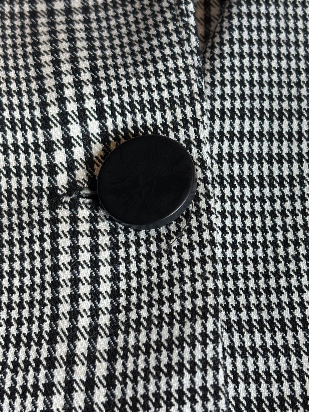 ❤️ Women's Glen Plaid One-Button Blazer Black White Petite Small Jules & Leopold - Picture 9 of 11